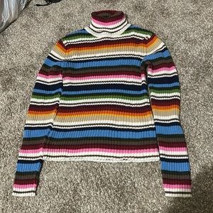 Rainbow, Derek Heart long sleeve turtleneck. Size Large.